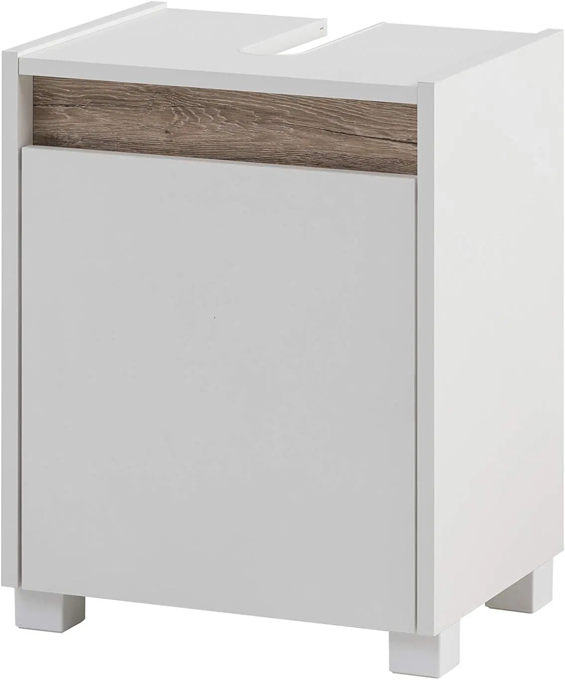Conjunto de Armário de Banheiro Montado na Parede de Apartamento de Luxo Moderno com Espelho de LED