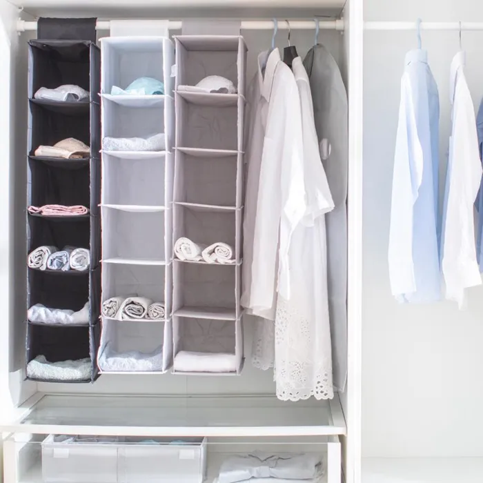 Organizador de Closet Multifuncional com Protetor de Poeira para Chapéus, Toalhas, Sapatos e Brinquedos