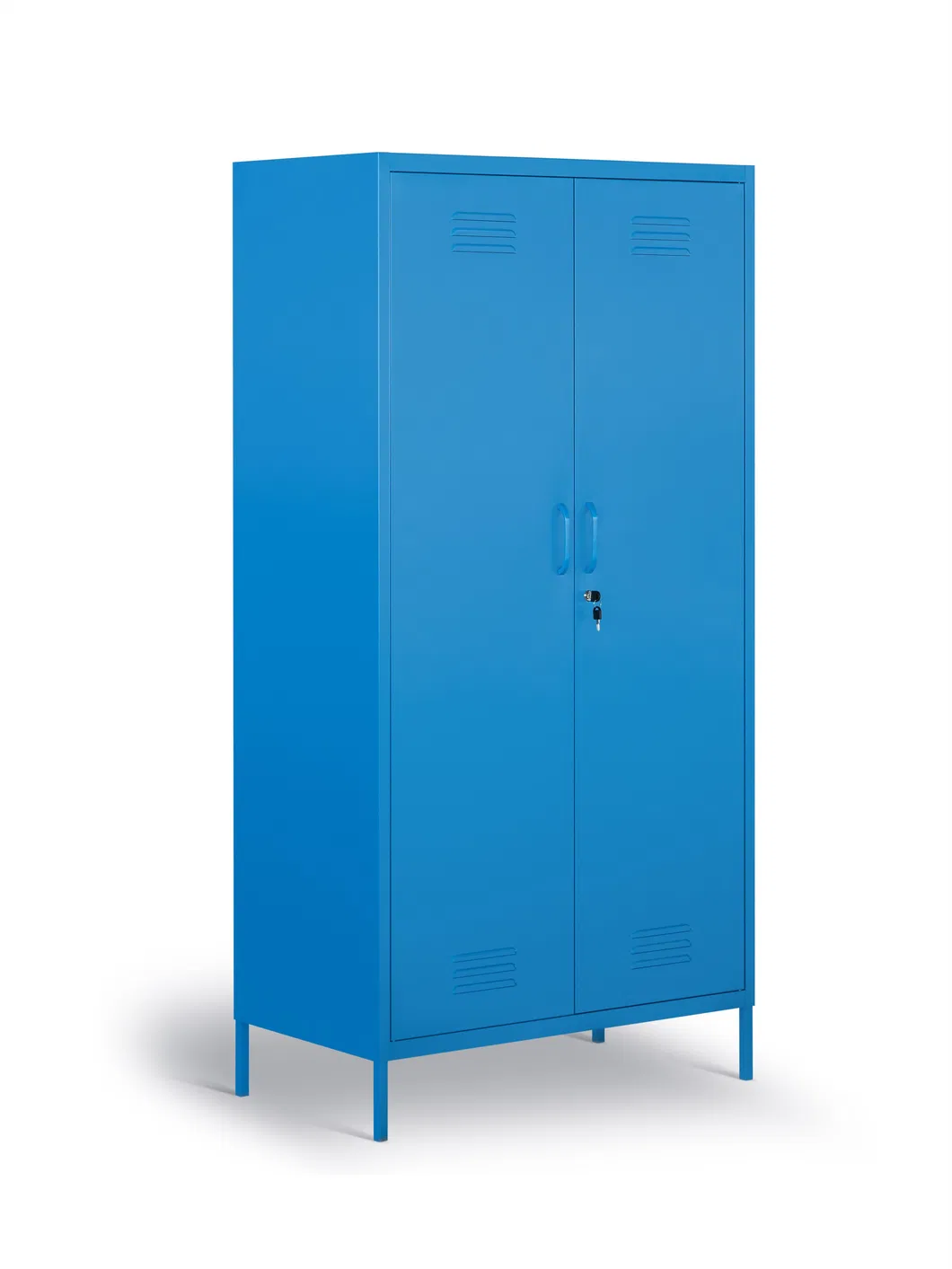 Armário de Aço para Roupas, Guarda-Roupa Alto, Armário de Metal, Móvel de Acento