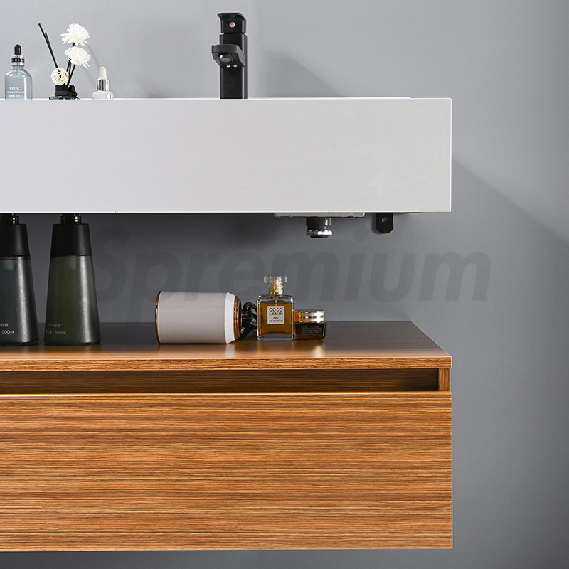 Gabinete de Banheiro Flutuante de Luxo Design MDF Montado na Parede