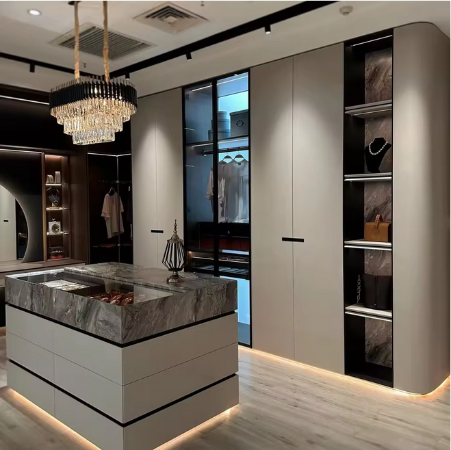 Armários de despensa Storge com prateleiras e gavetas para closet de quarto