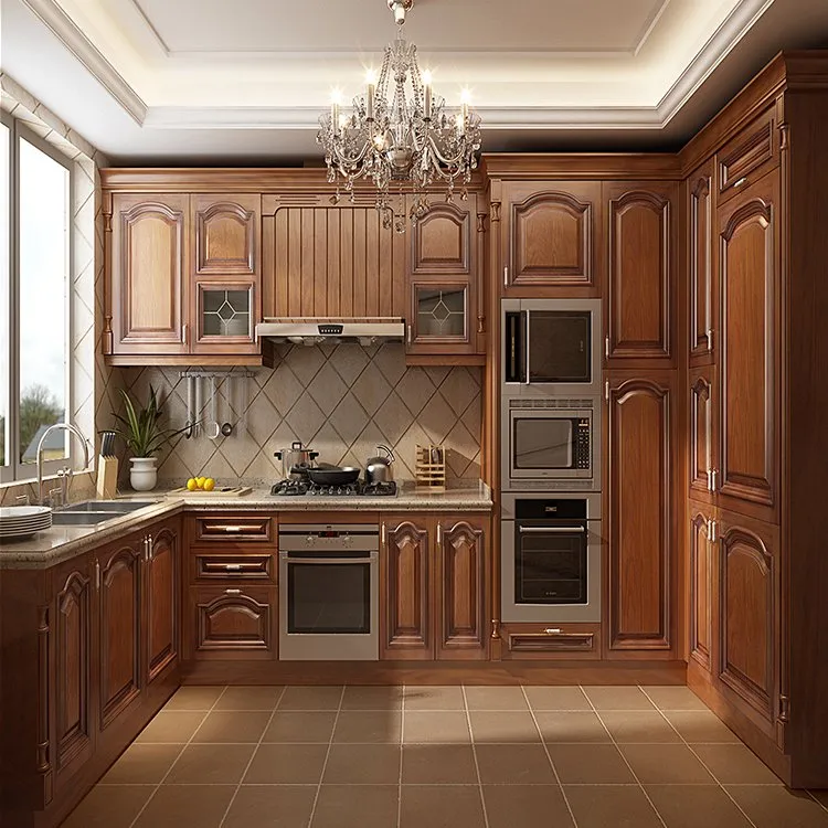Armários de Parede Personalizados Móveis para Casa Armário de Cozinha Modular de Madeira