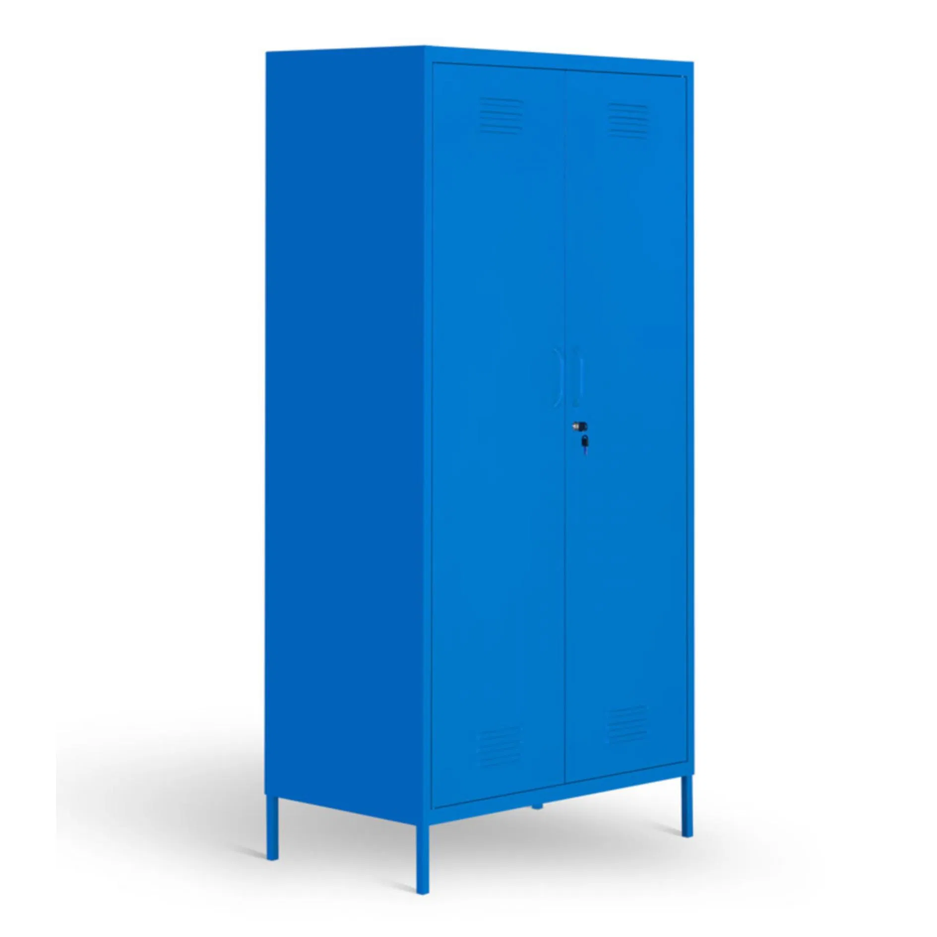 Armário de Aço para Roupas, Guarda-Roupa Alto, Armário de Metal, Móvel de Acento