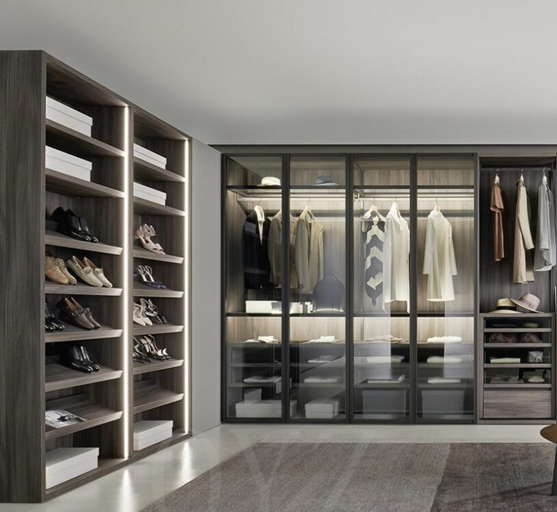 Conjunto de Móveis para Quarto com Guarda-Roupa Deslizante Branco, Armário de Armazenamento, Armário de Despensa, Guarda-Roupa
