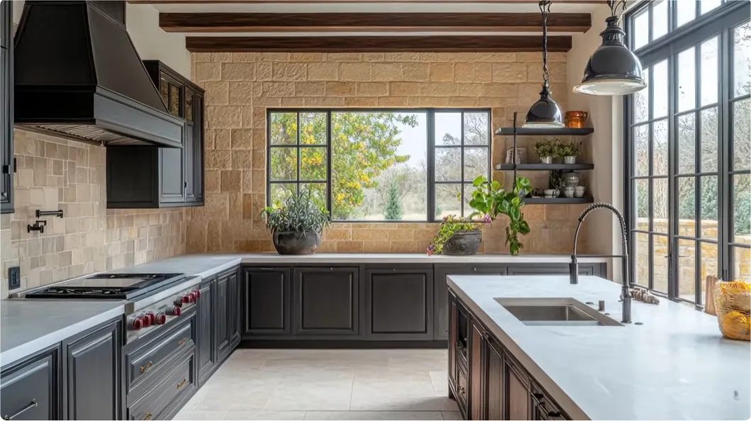 Design de Cozinha Moderna Armários de Cozinha Modular em Carvalho Móveis de Madeira para Casa