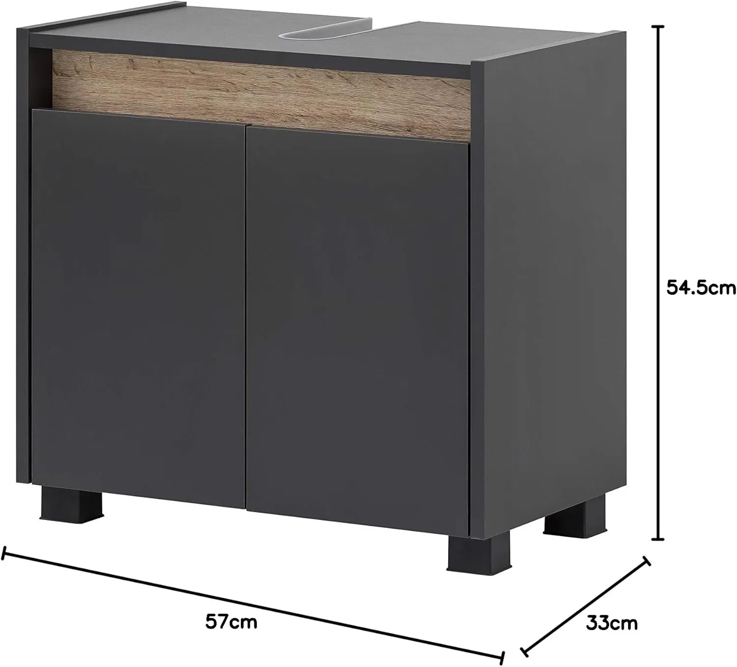 Conjunto de Armário de Banheiro Montado na Parede de Apartamento de Luxo Moderno com Espelho de LED