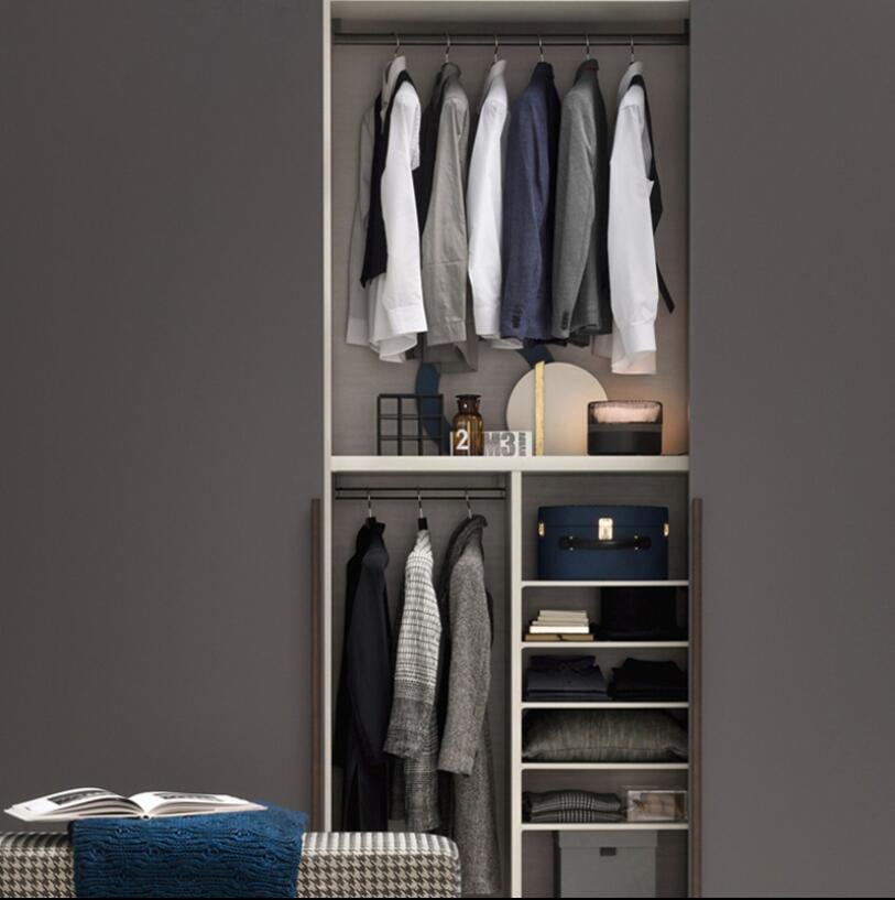2 Roupeiro de Linho Branco Melamina Madeira Armários Guarda-Roupas Despensa para Quarto