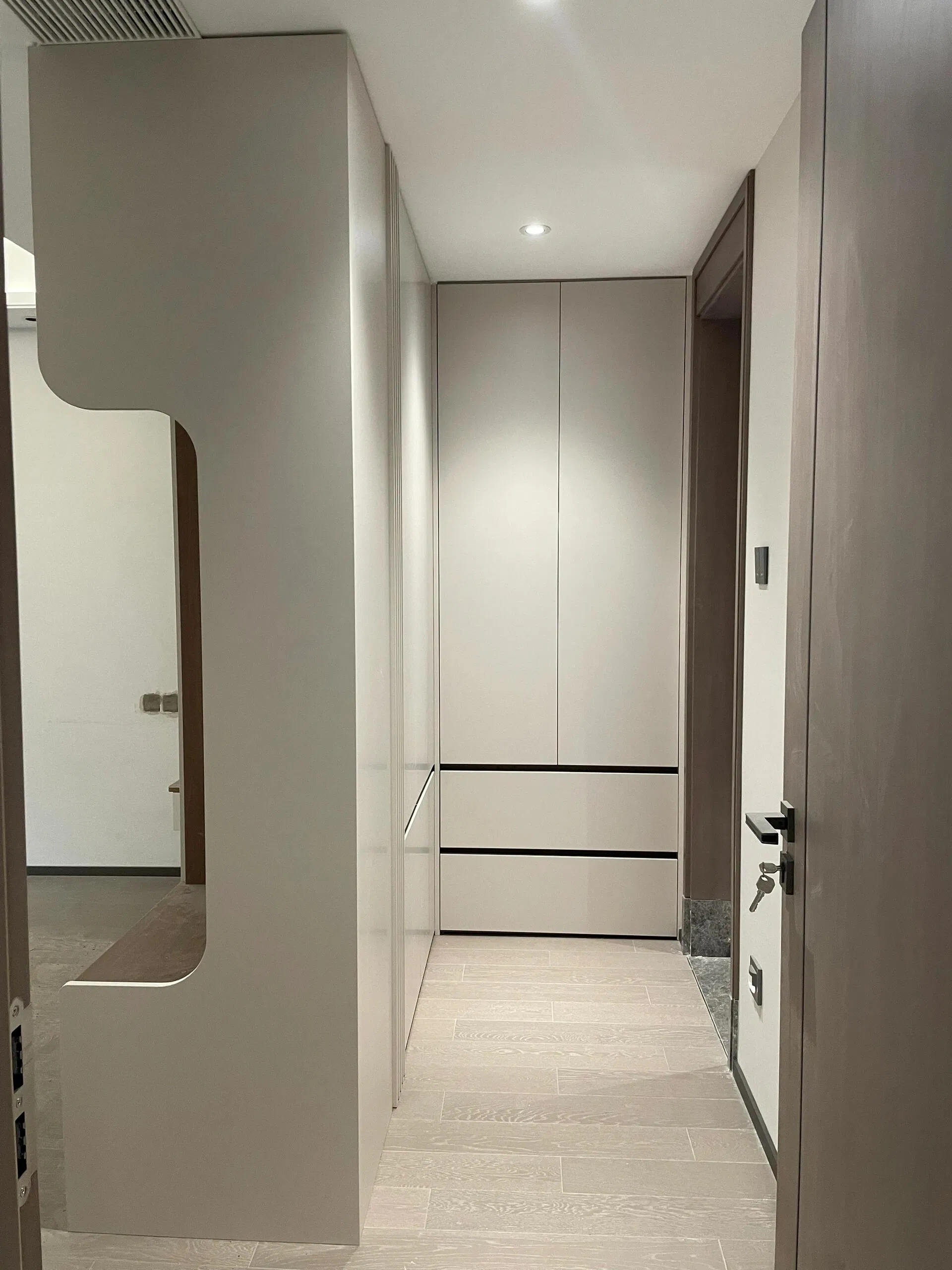 Nova Chegada Design de Armário Moderno Luxuoso Personalizado em Madeira Sólida Armários Altos para Sala de Estar Móveis Armários de Cozinha
