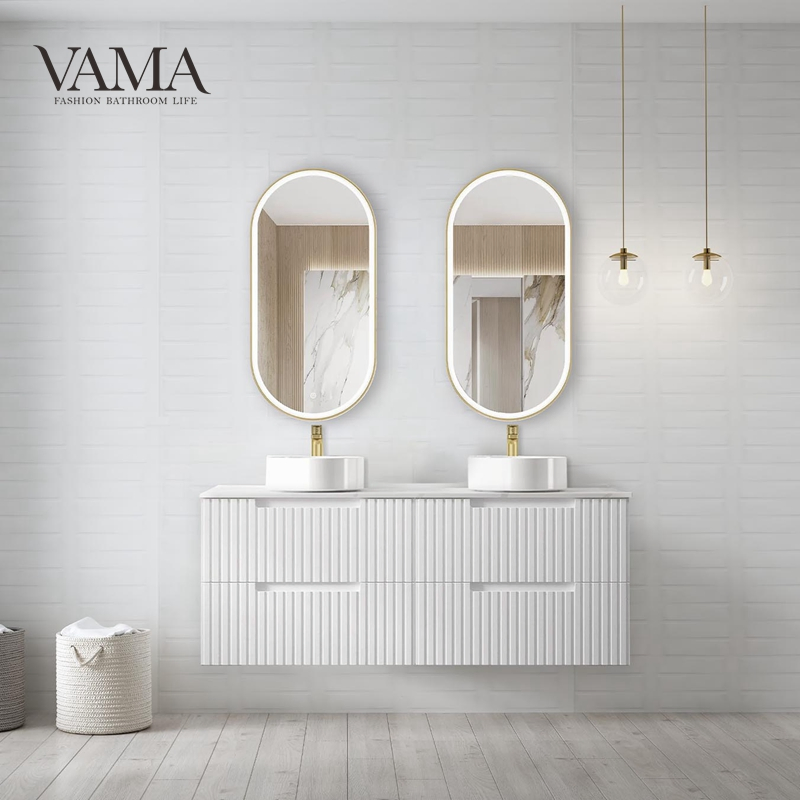 Armário de Banheiro Flutuante Montado na Parede com Design Moderno e Elegante Vama Nt28002-120