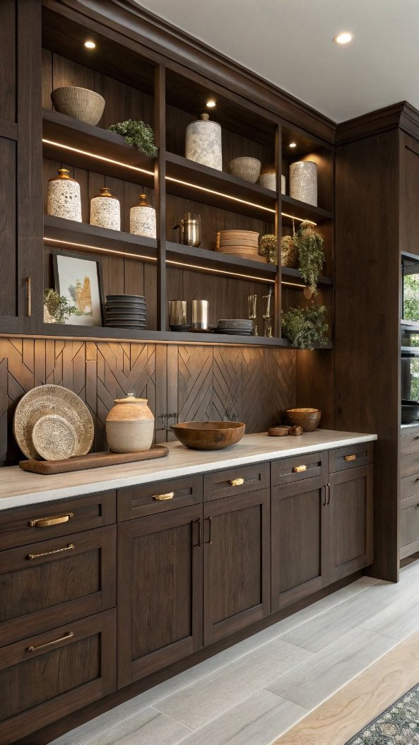 Envie-nos um layout - Armários de cozinha em estilo shaker de madeira maciça com base deslizante e prateleira para especiarias