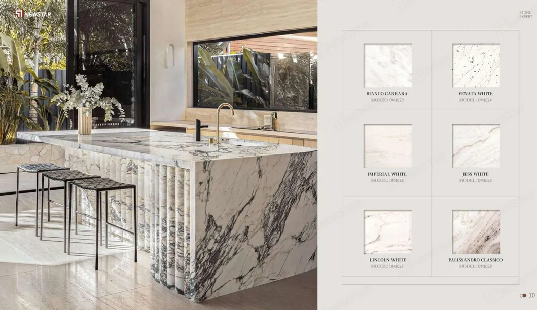 Bancada de Cozinha em Mármore Nero Marquina de Luxo com Superfície de Pedra Preta Polida Design Moderno de Armário de Bar em Casa