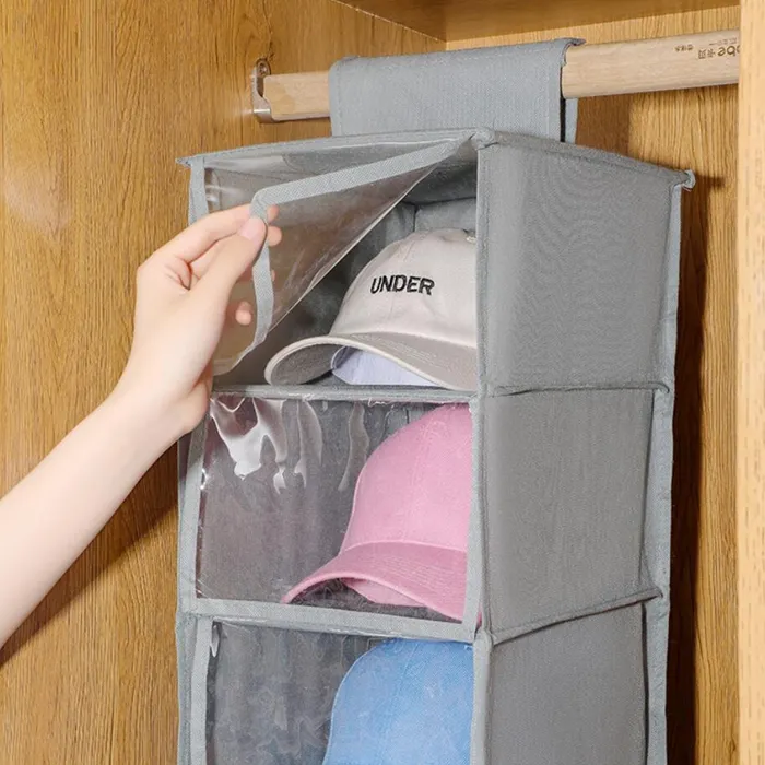 Organizador de Closet Multifuncional com Protetor de Poeira para Chapéus, Toalhas, Sapatos e Brinquedos