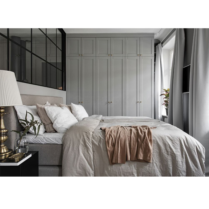 Armário de Armazenamento de Roupa de Linho Branco Barato em Melamina para Closet, Quarto, Despensa e Guarda-Roupa