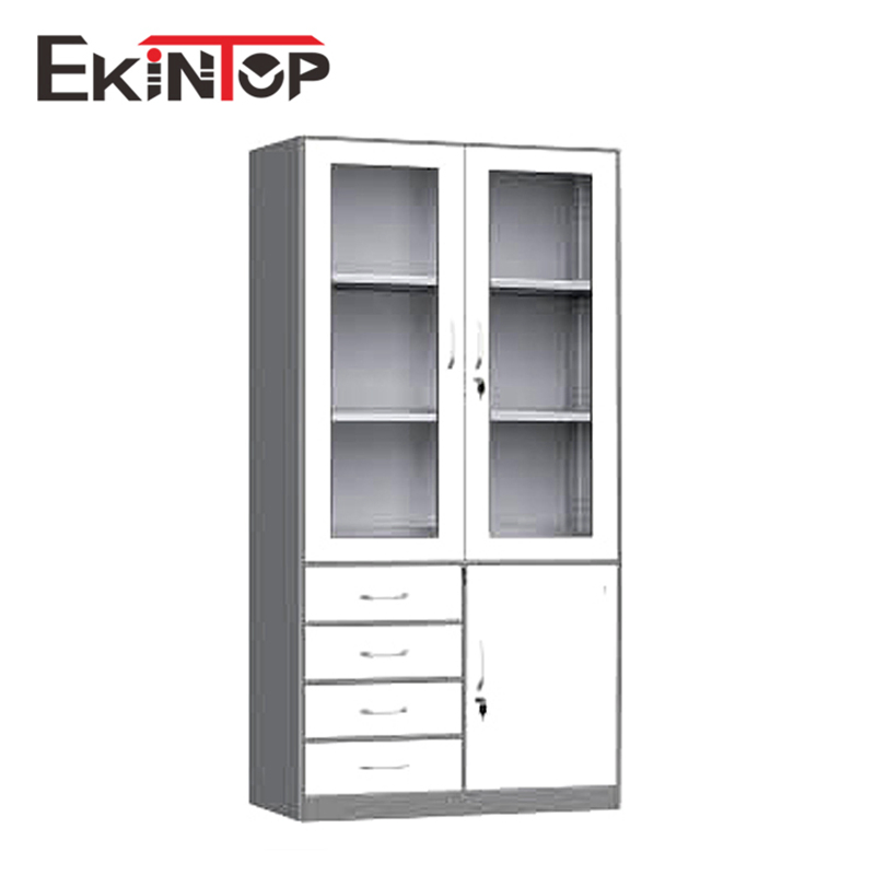 Móvel de Escritório Ekintop Steel Armário de Escritório Branco Armário Vertical Alto de Aço para Arquivamento