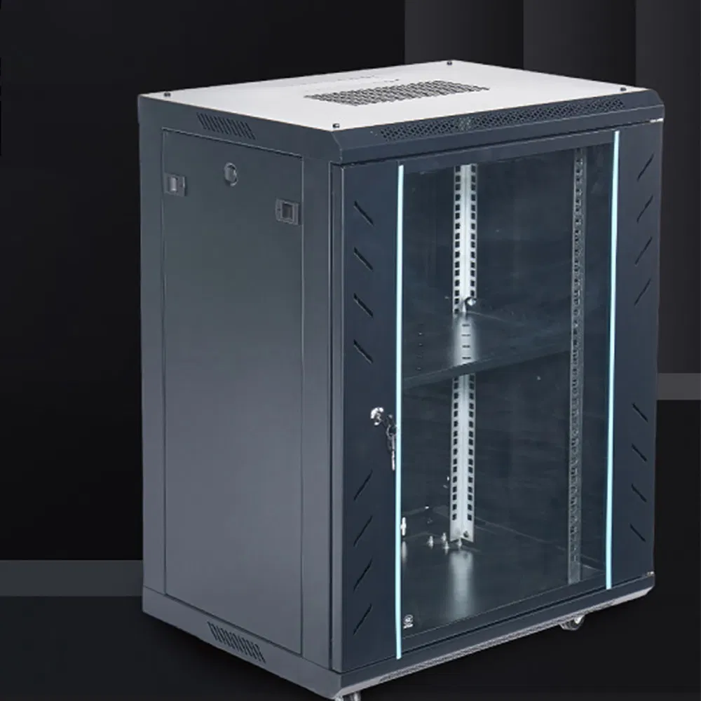 19 Armário de Rede Montado na Parede de 19 Polegadas 4u 6u 9u 12u Aço SPCC Porta de Vidro com Fechadura para Roteador Switch