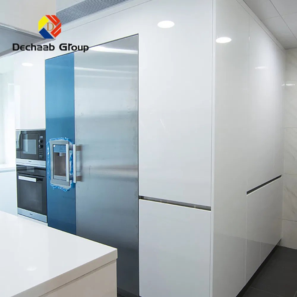 Armário de Cozinha em Aço Inoxidável com Design Simples em L para Economizar Espaço