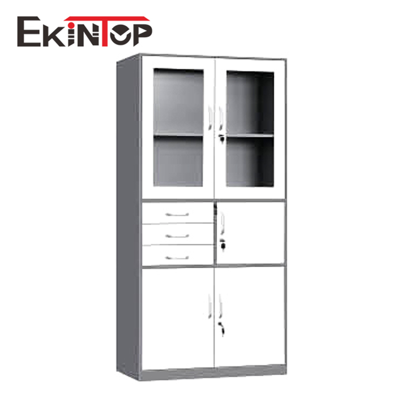 Móvel de Escritório Ekintop Steel Armário de Escritório Branco Armário Vertical Alto de Aço para Arquivamento