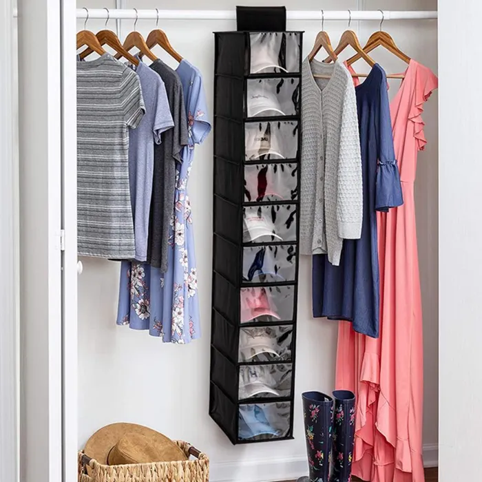 Organizador de Closet Multifuncional com Protetor de Poeira para Chapéus, Toalhas, Sapatos e Brinquedos