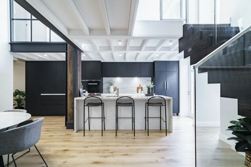 Vendas Quentes Populares Armários de Cozinha Modulares Pretos Sem Moldura Modernos Desconto