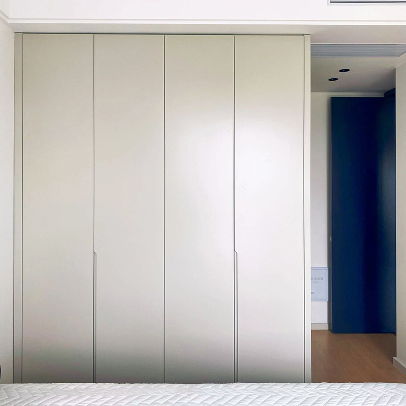Móveis de Quarto de Hotel Estilo Americano, Armário de Banheiro, Unidades de Prateleiras Azuis, Portas de Balanço Embutidas, Guarda-Roupas de Linho