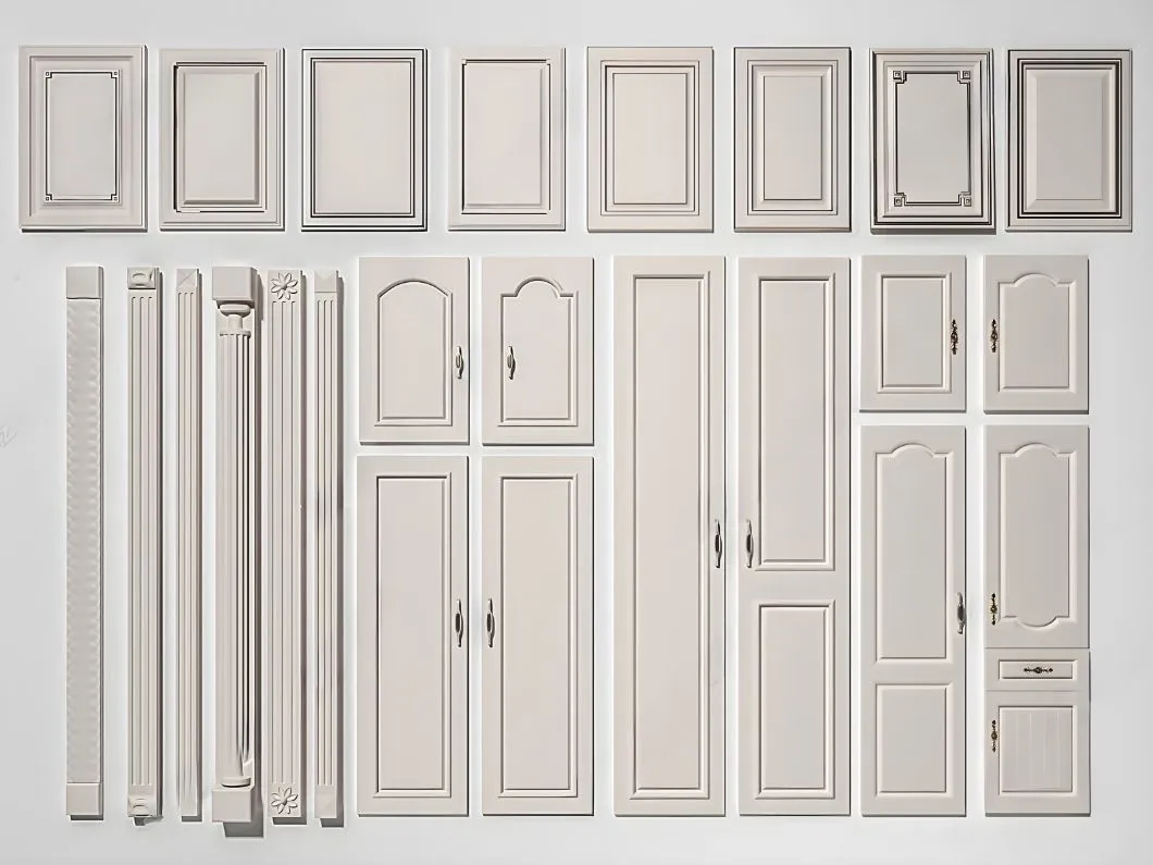Design de Armários de Quarto em Madeira Sólida Branca Europeia com Porta de Vidro e Faixa de Luz
