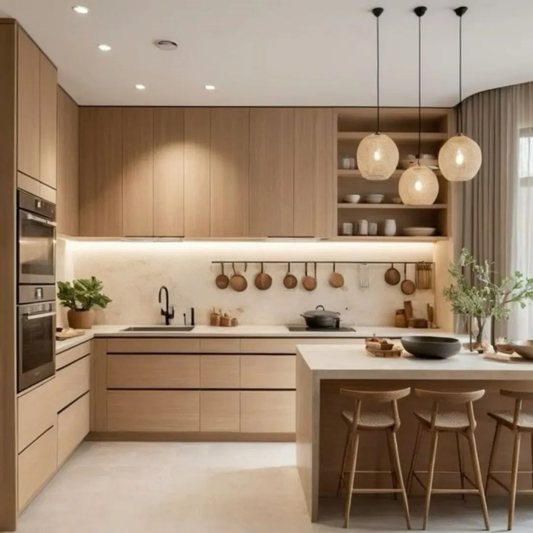 Armário Alto Cbmmart Estilo Shaker Mobiliário de Cozinha em MDF com Serviço de Design Gratuito