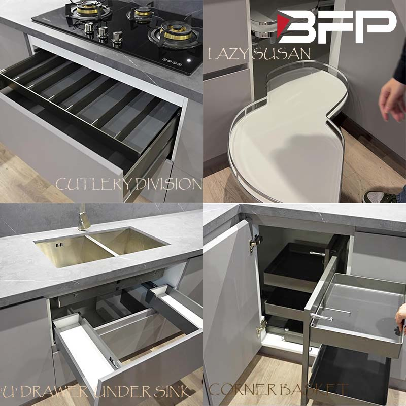 Preço de Fábrica Armários Modernos Design Personalizado Armário de Cozinha em Melamina