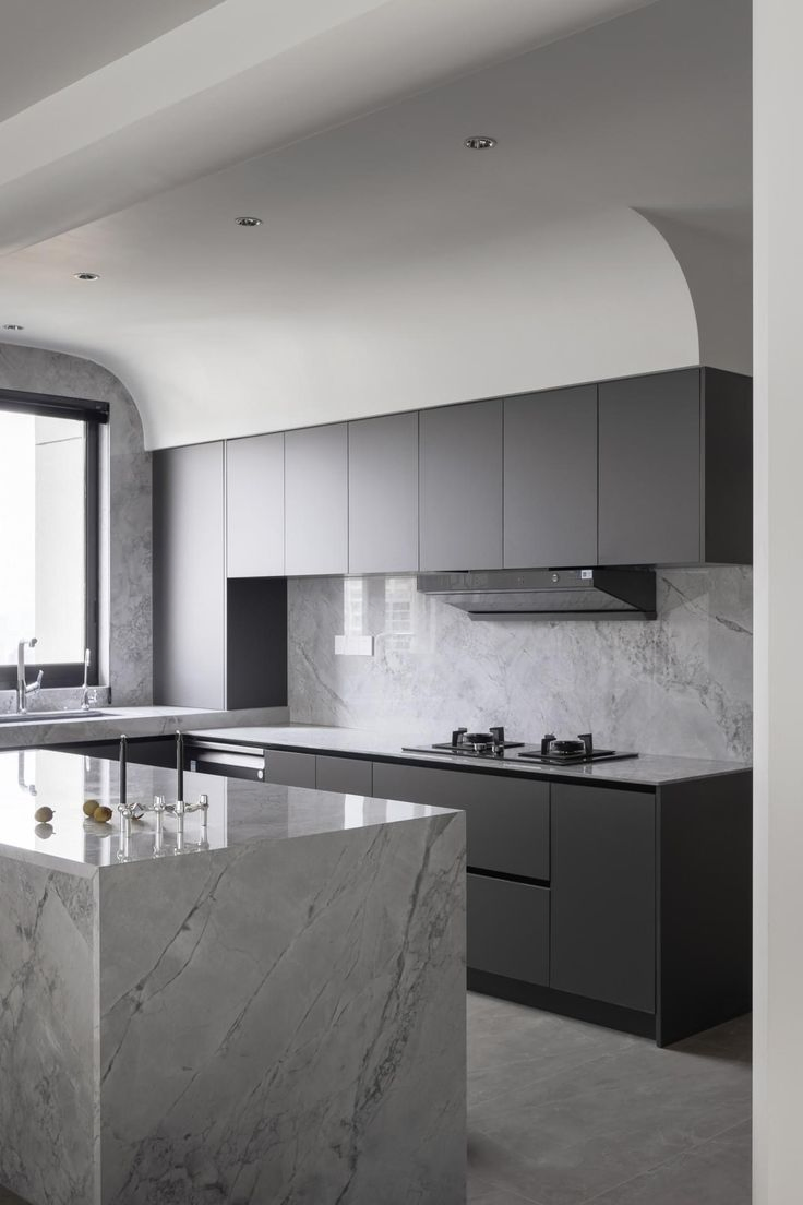 Personalize Armários de Cozinha em Estilo Europeu, de Qualidade Profissional, à Prova d'Água, com Puxador para Baixo