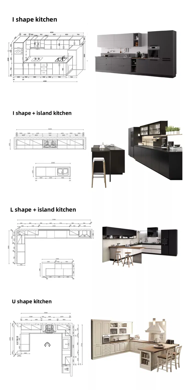 Designs de Armários de Parede de Luxo de Grande Capacidade para Remodelação de Cozinha Ilha de Cozinha Azul