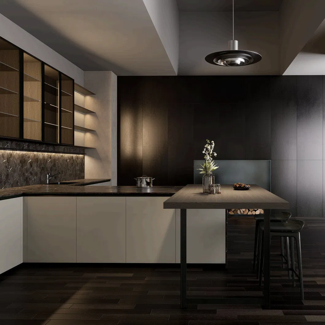 Ilha de Cozinha de Madeira Acabada em Óleo Personalizável para Decoração de Casa Estilosa