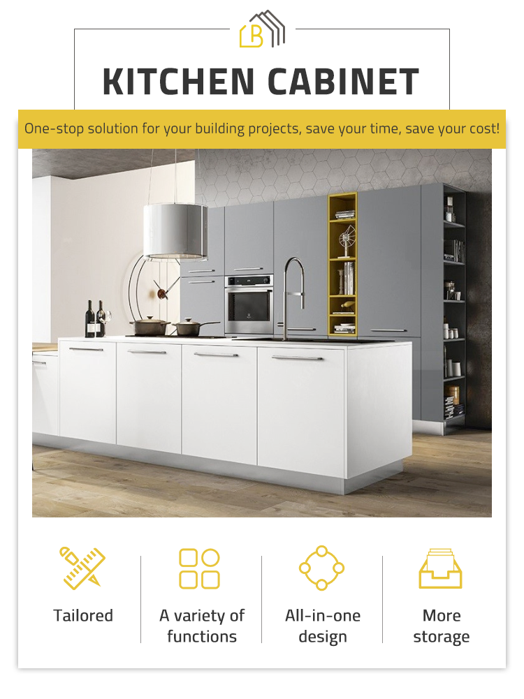 Gabinete de Cozinha com Porta de Painel Estilo Americano Shaker, Armário Base com Cesta Retrátil