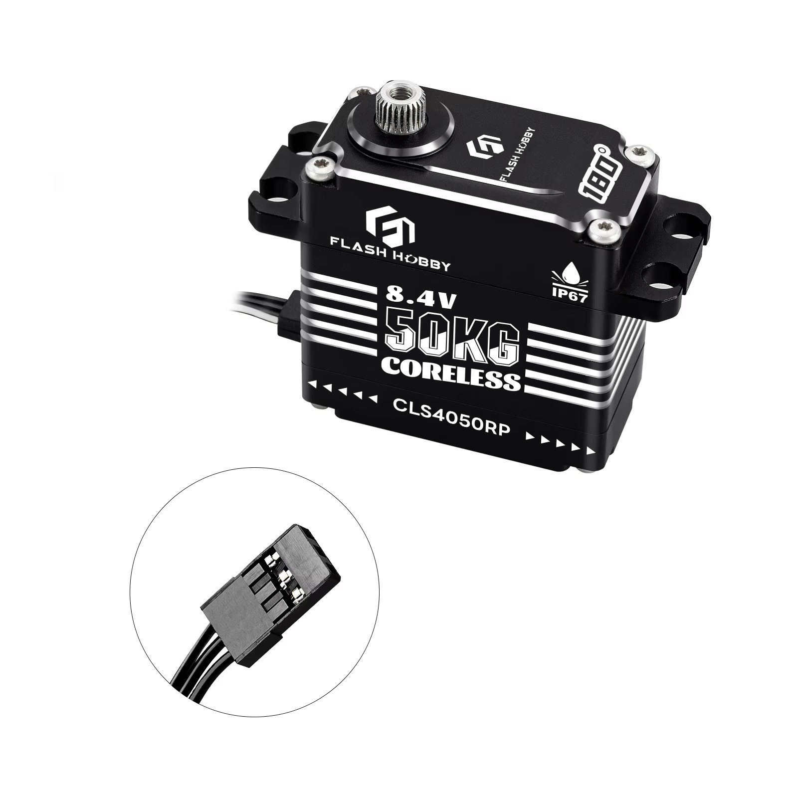 CLS4050RP 8.4V 50KG Super Torque 0.11Sec Speed IP67 Waterproof Coreless Servo Motor Digital Programmable Smart Home Fan Boat