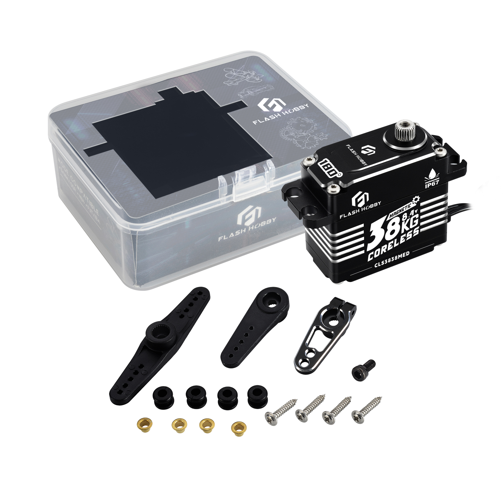 Factory Direct CLS3838MED Brushless Metal Gear 38KG 0.09Sec High Speed 25T Waterproof Coreless Motor Digital Boat/Car/Robot