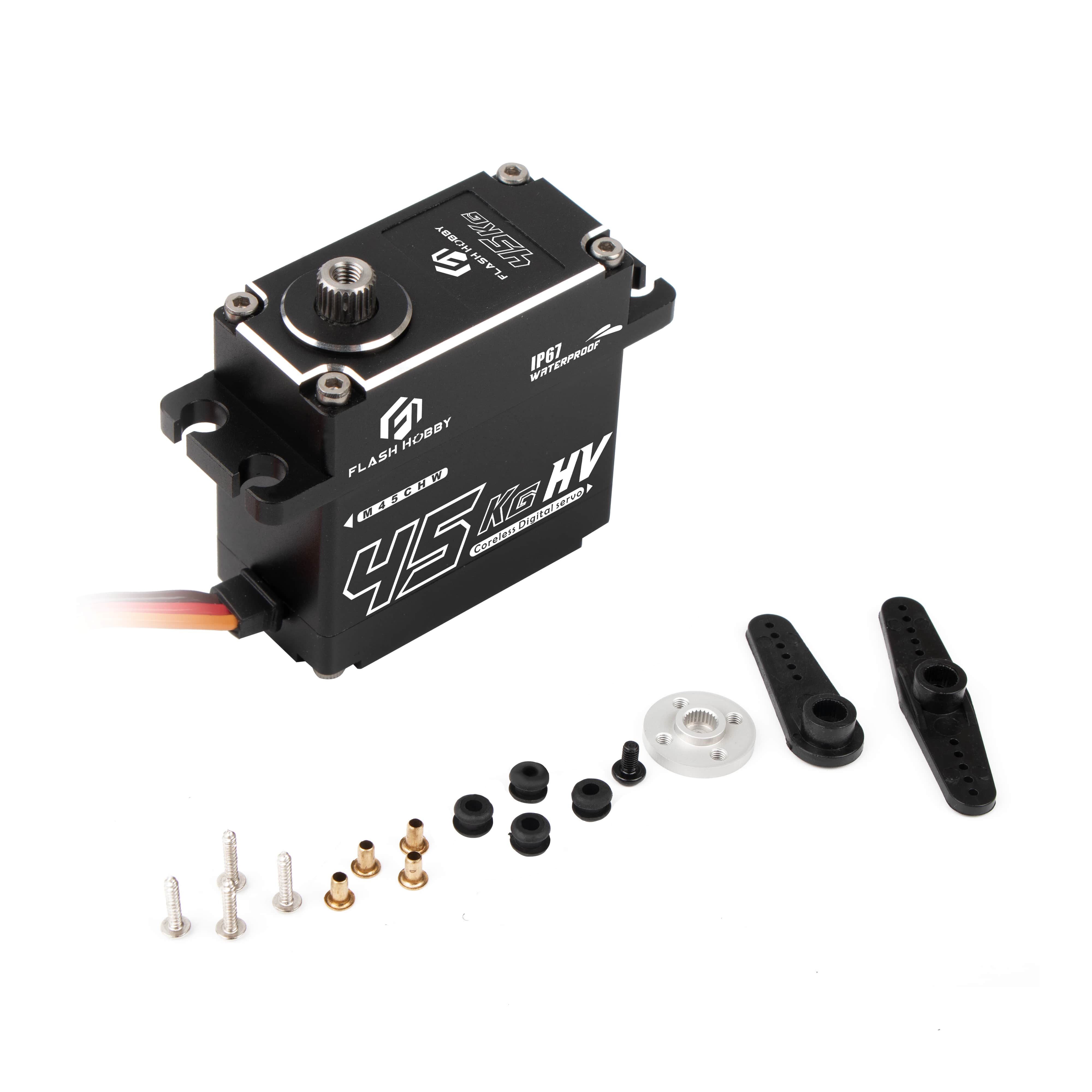 Flashhobby M45CHW Digital Servo Waterproof 45kg Large Torque Digital Coreless Motor Brushless Servo RC