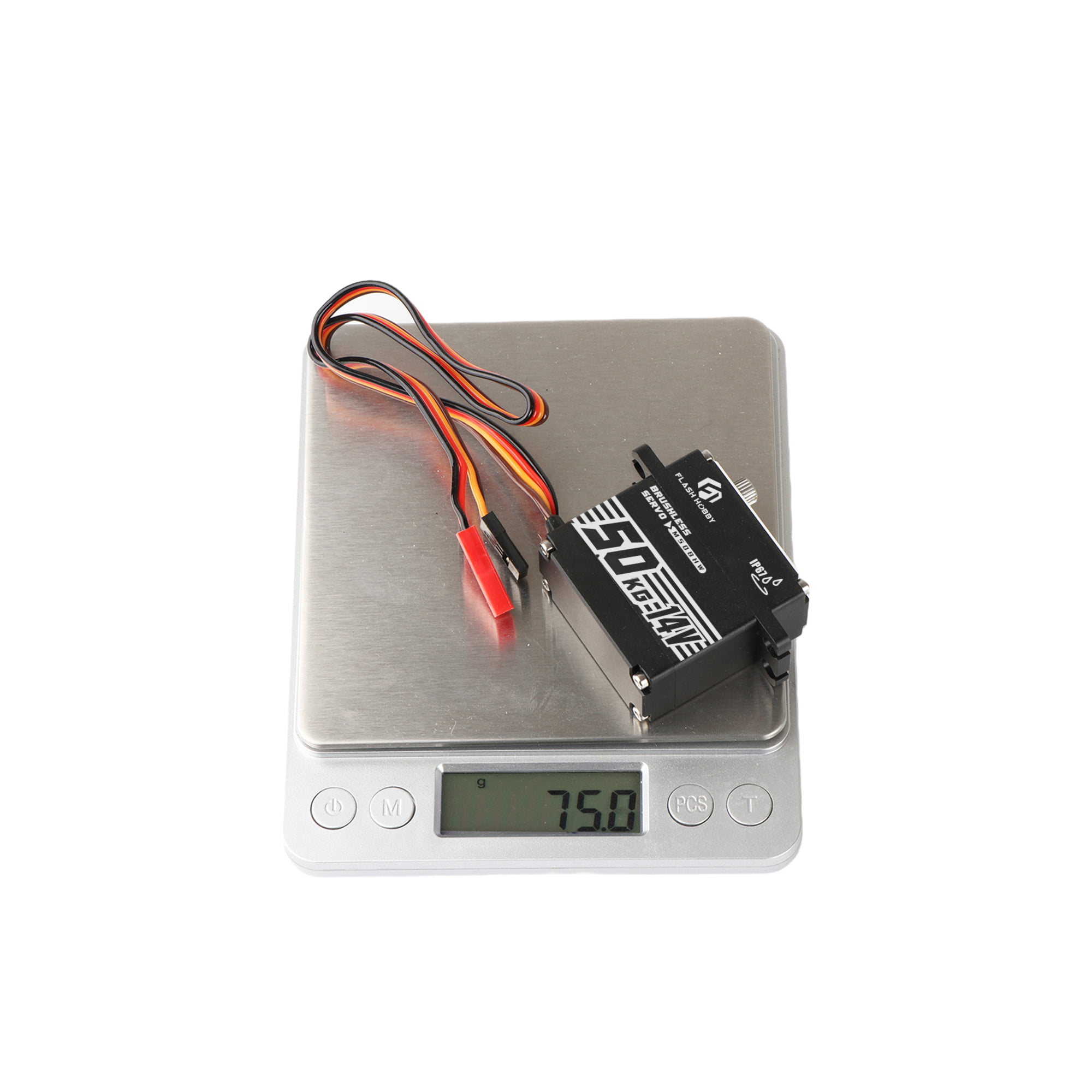 Flashhobby M50BHW Brushless Micro Coreless Waterproof Servo Motor Metal Gear IE4 Efficiency for Car Robot Boat Applications