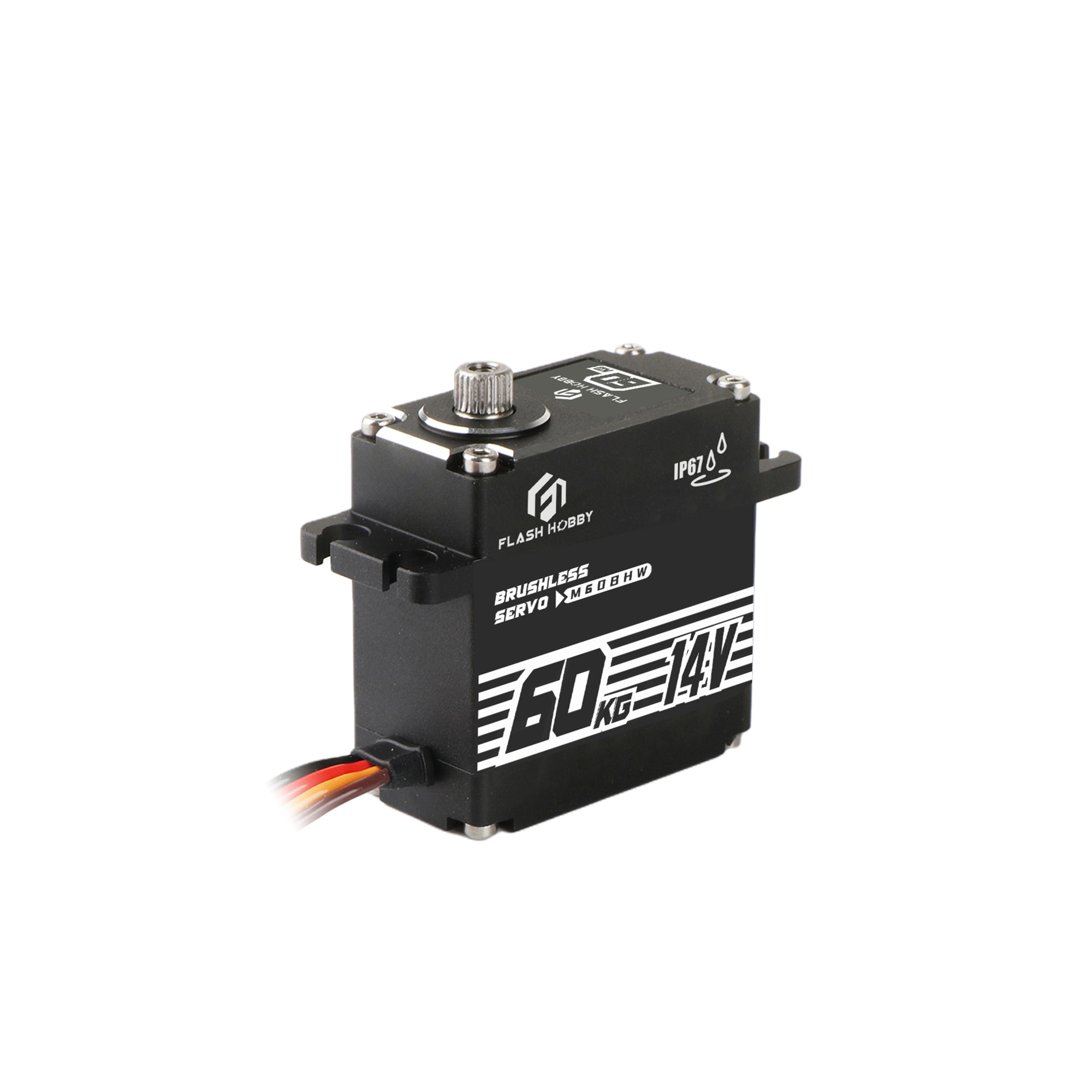 Flashhobby M60BHW Waterproof 60kg Large Torque 14V Digital Brushless Micro Servo Motor PWM Control for RC Car Boat Fan RC Plane
