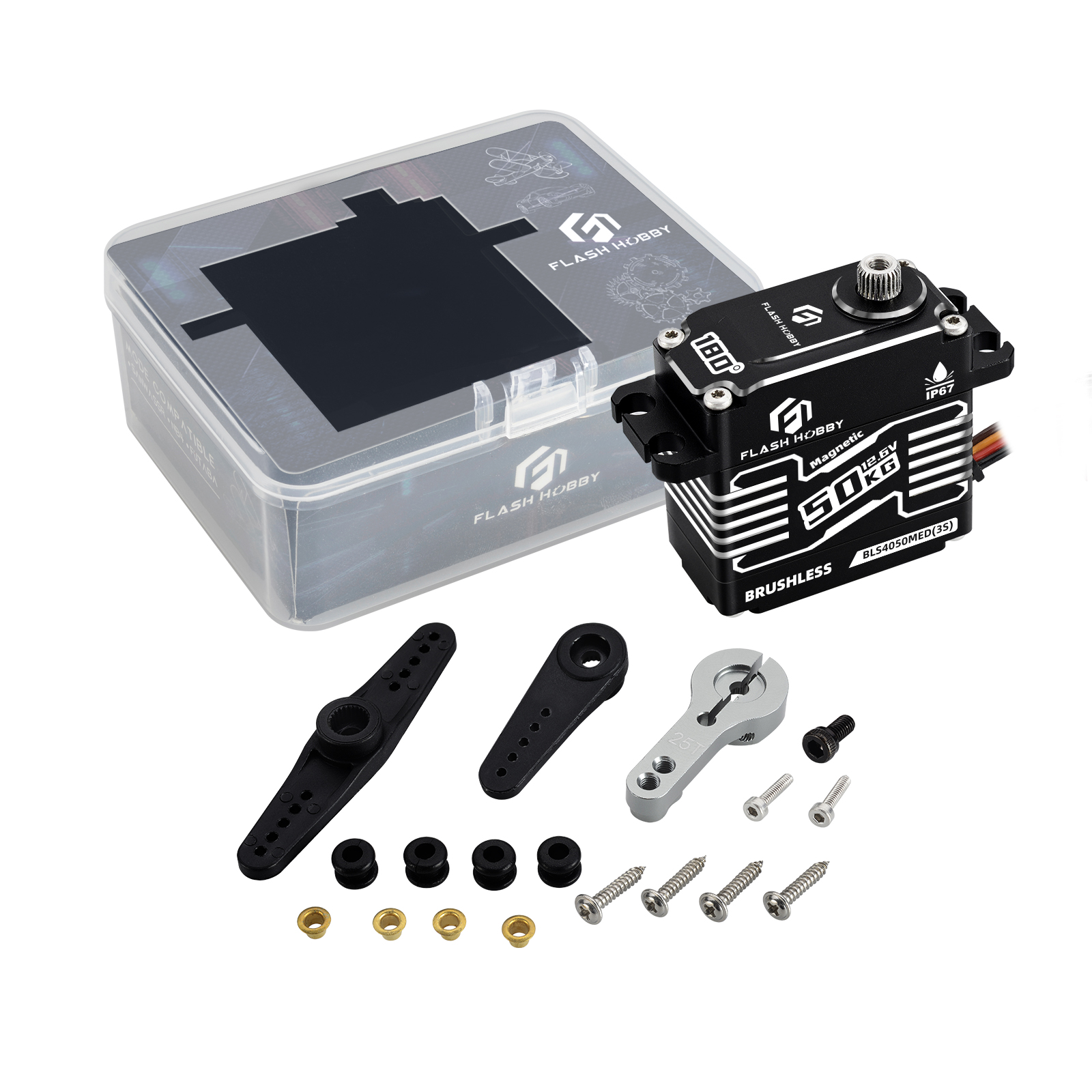 OEM/ODM BLS4050MED 50KG 0.08S 12.6V 4S LiPo Direct Power Digital Programmable Brushless Motor Servo Car Home Appliance Fan