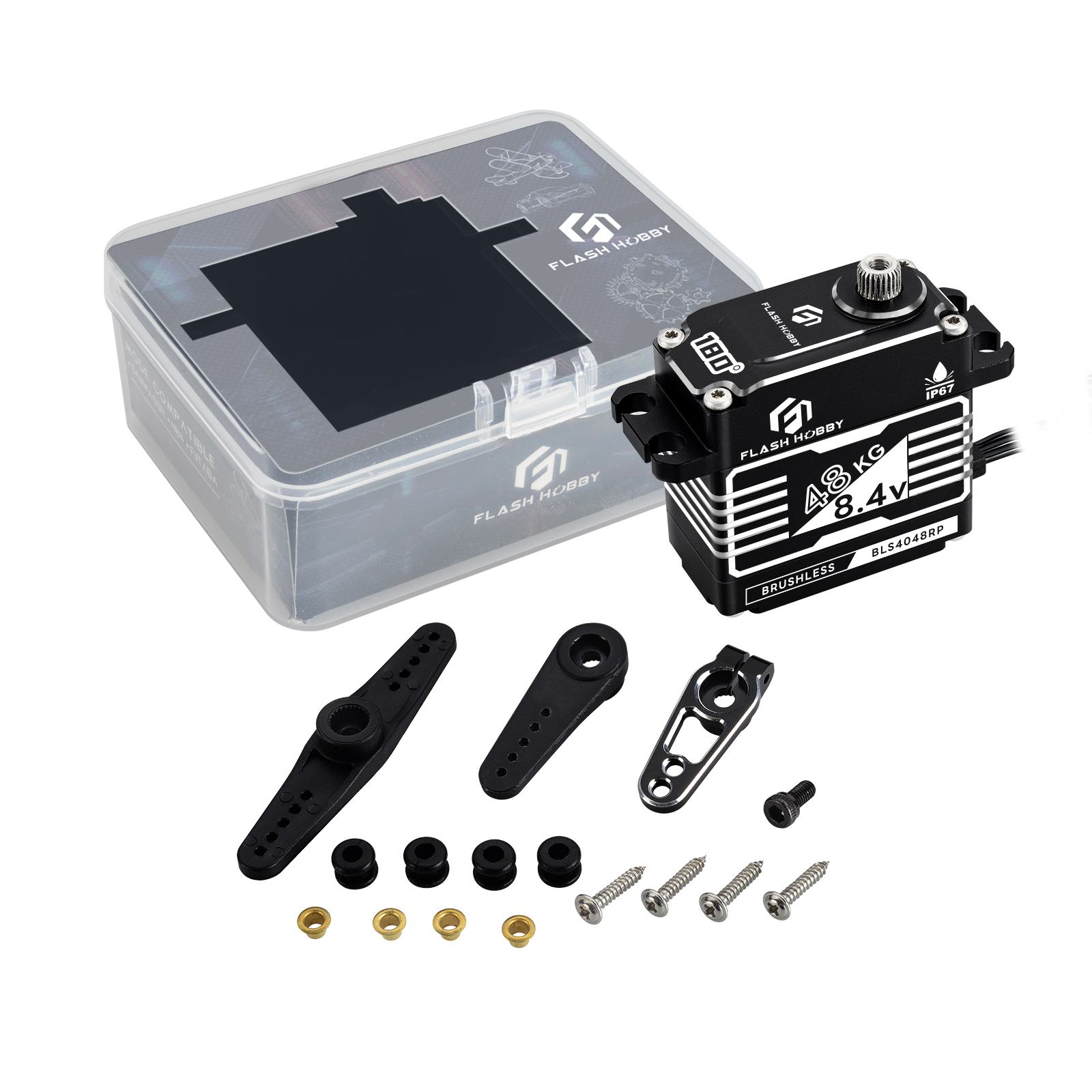 BLS4048RP 48KG High Torque 0.09sec/60 Brushless Motor IP67 Waterproof Programmable Digital Servo Boat/Car/Robot OEM/ODM