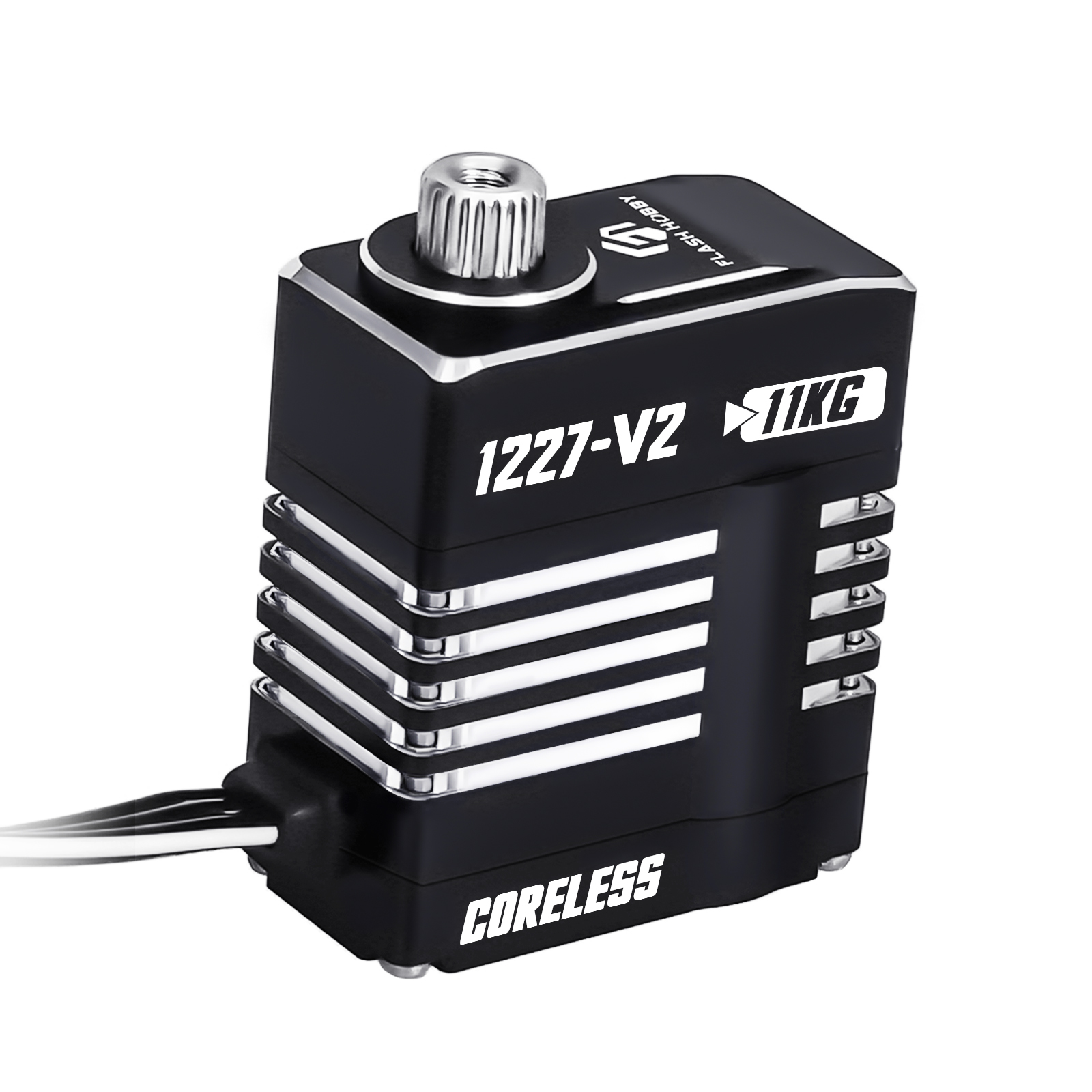 Flashhobby CLS1227 V2 Coreless Servo Motor IP65 Waterproof for HORIZON SCX24 Car & Smart Home Use 2BB Full Aluminum CNC