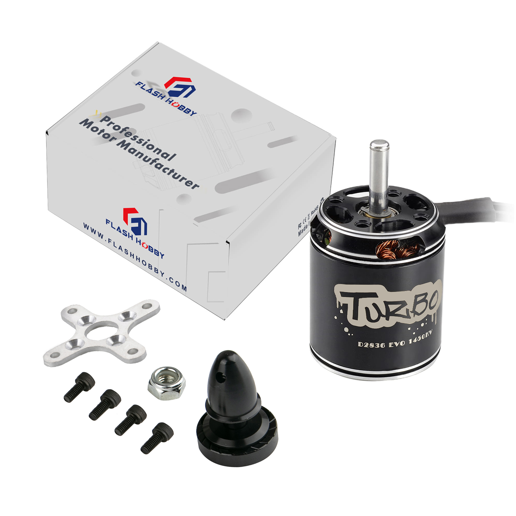 Flashhobby D2836EVO 3S-4S LiPo High Performance 1000KV Brushless Fixed Wing Motor UAV Drone Helicopter Engine Fan Budget