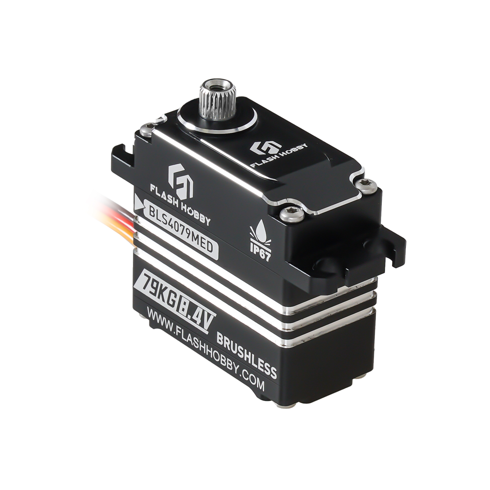 Flashhobby BLS4079MED 79kg Digital High Torque IP67 Waterproof Brushless Motor for Robot RC Car Boat Fan Electric Bicycle