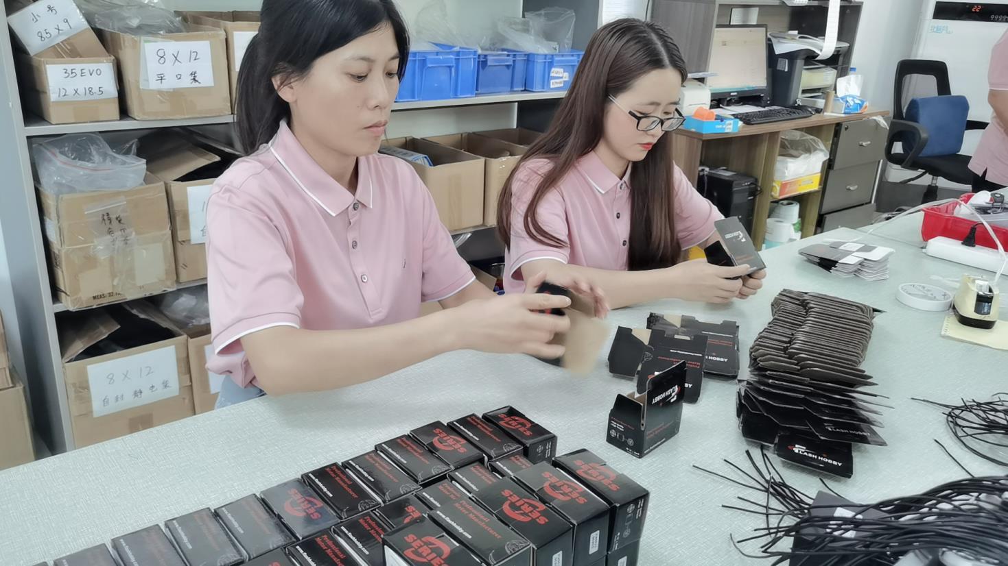 DC motor export packaging and labeling for global shipment