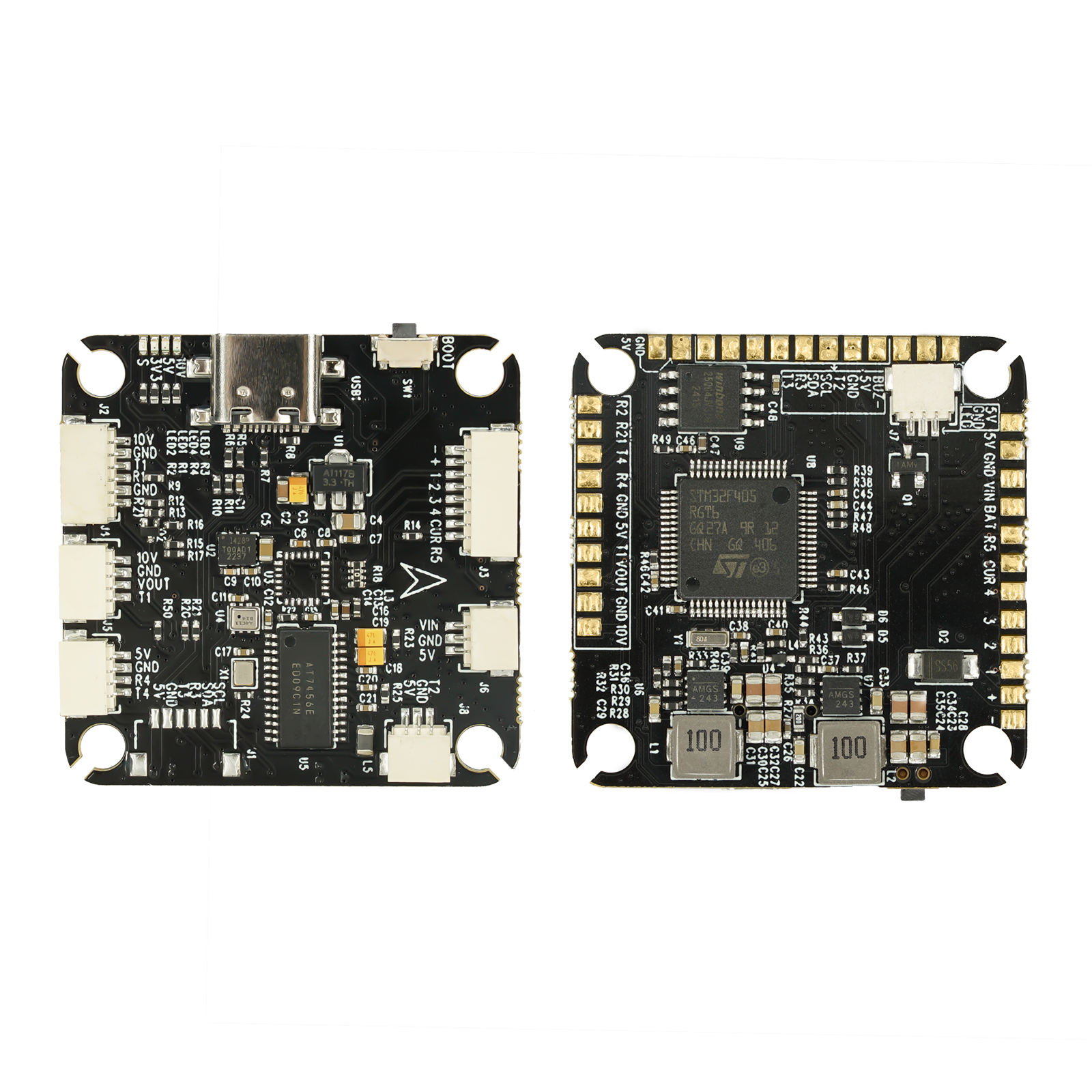 Flashhobby F405 60A V2 Flight Controller ESC+FC 4in1 ESC Stack BLHeliS 32-bit for FPV Drone Freestyle Plug-in Port 30.5mm DIY