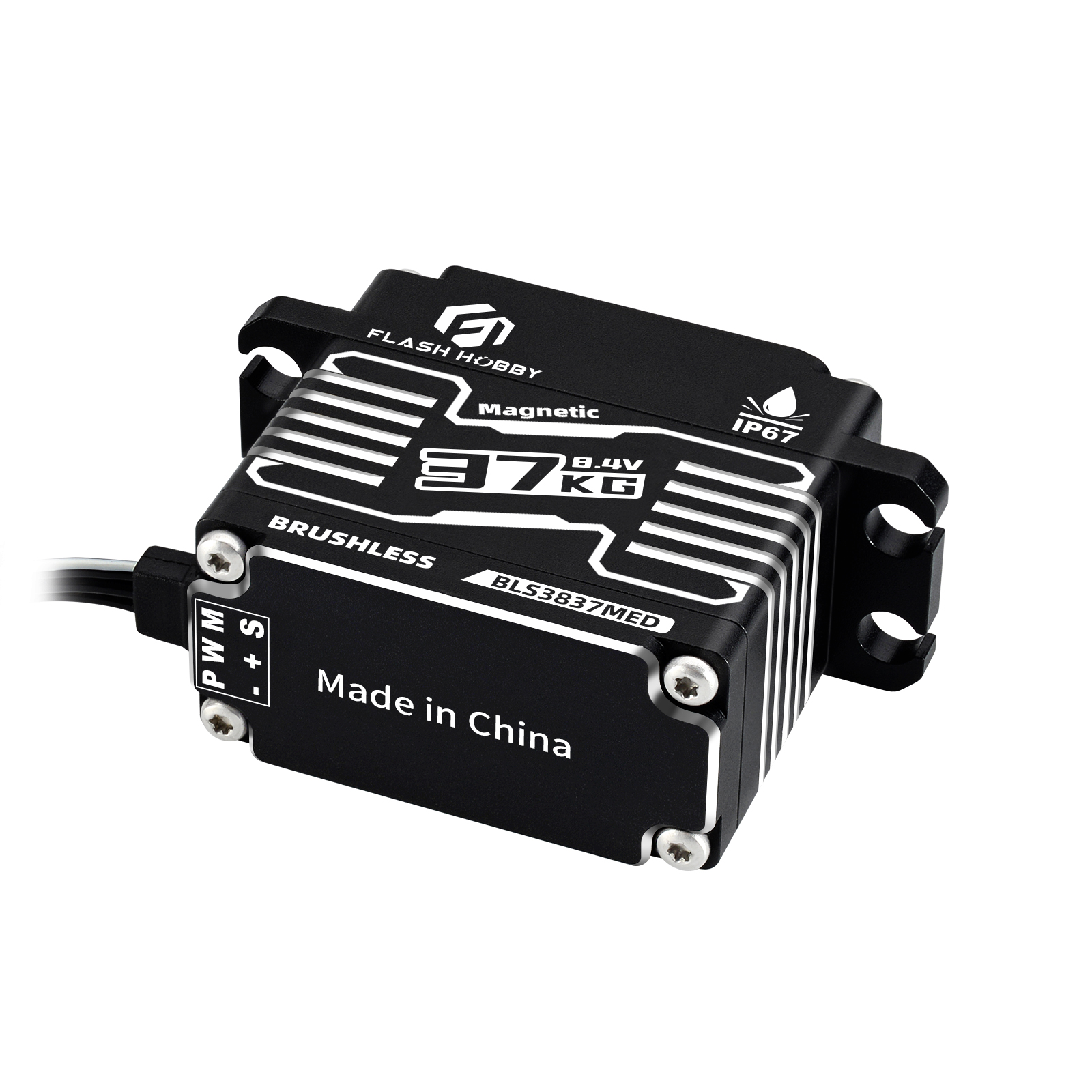 Flashhobby BLS3837MED 8.4V 37KG High Torque 0.07Sec High Speed Waterproof Digital Brushless Standard Servo Home Appliance