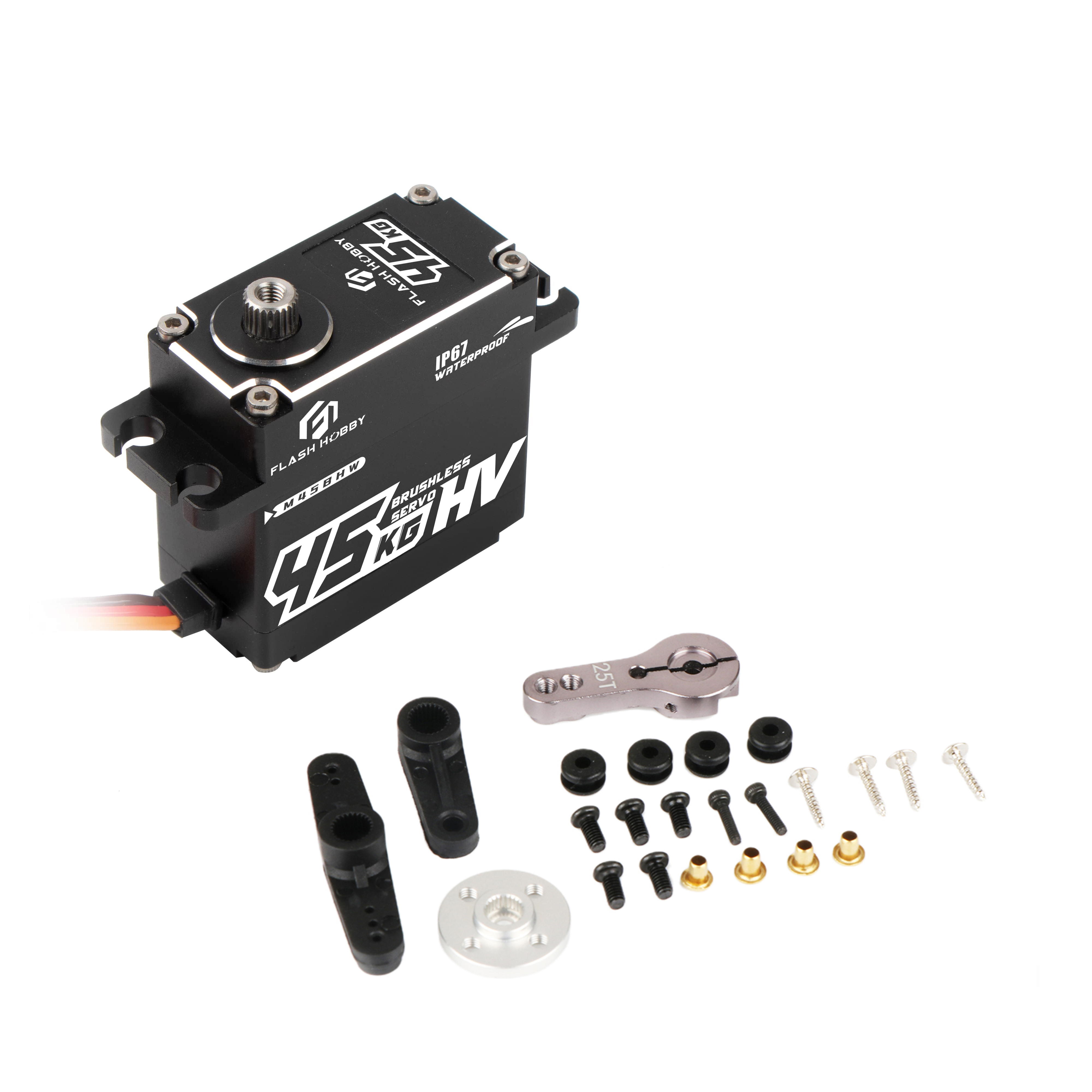 Flashhobby M45BHW High Torque Waterproof Micro Servo Brushless Motor RC Plane Fixed Wing Aircraft Robot Helicopter Fan Boat