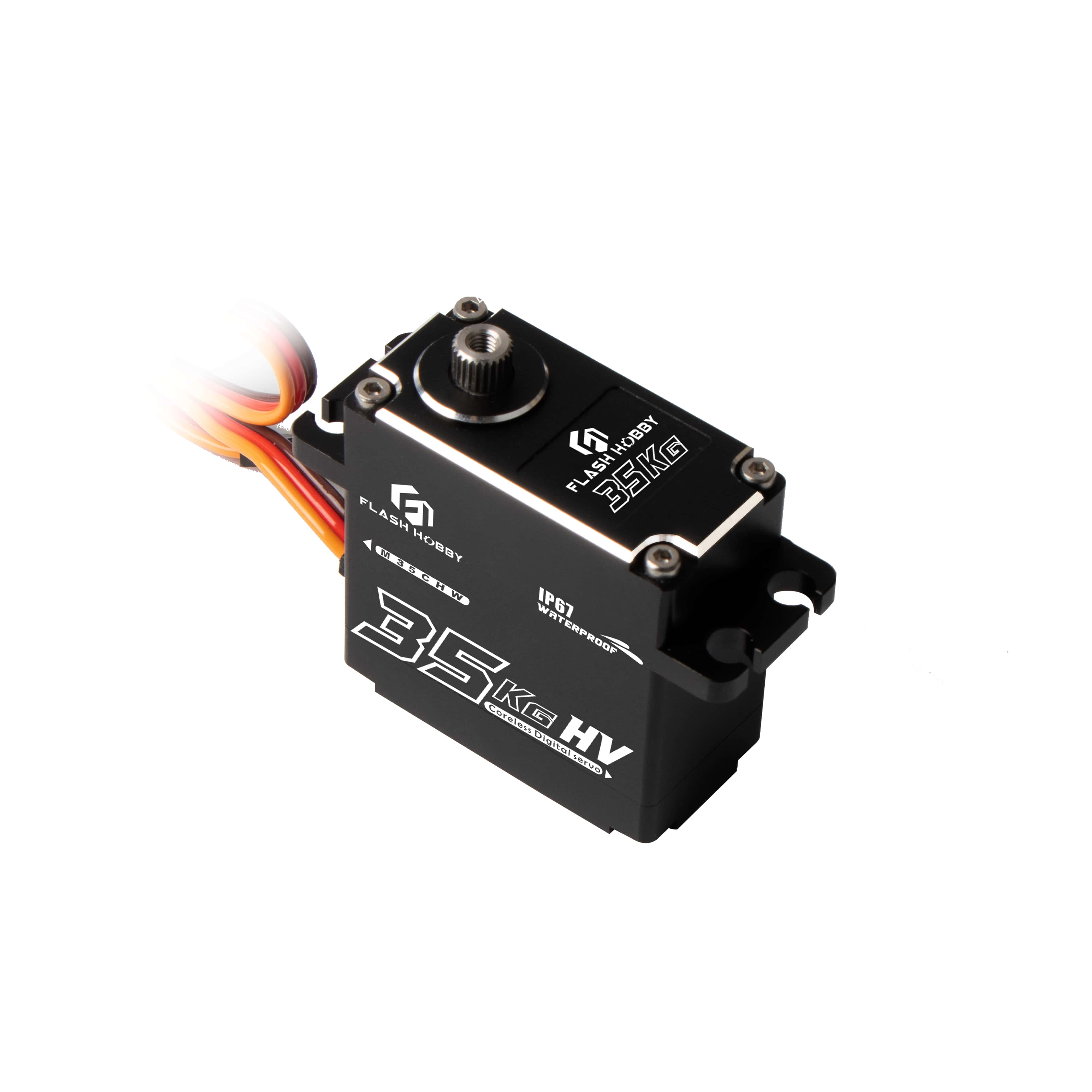 Flash Hobby M35CHW Brushless Coreless Motor Servo 35kg Torque Waterproof 6.0V-8.4V for RC Car Crawler