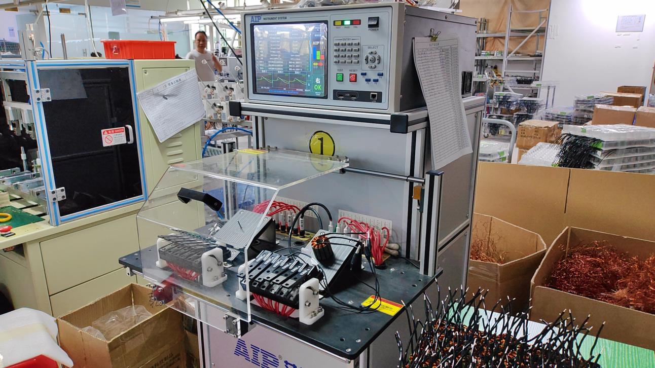 Motor integrated testing machine for performance validation