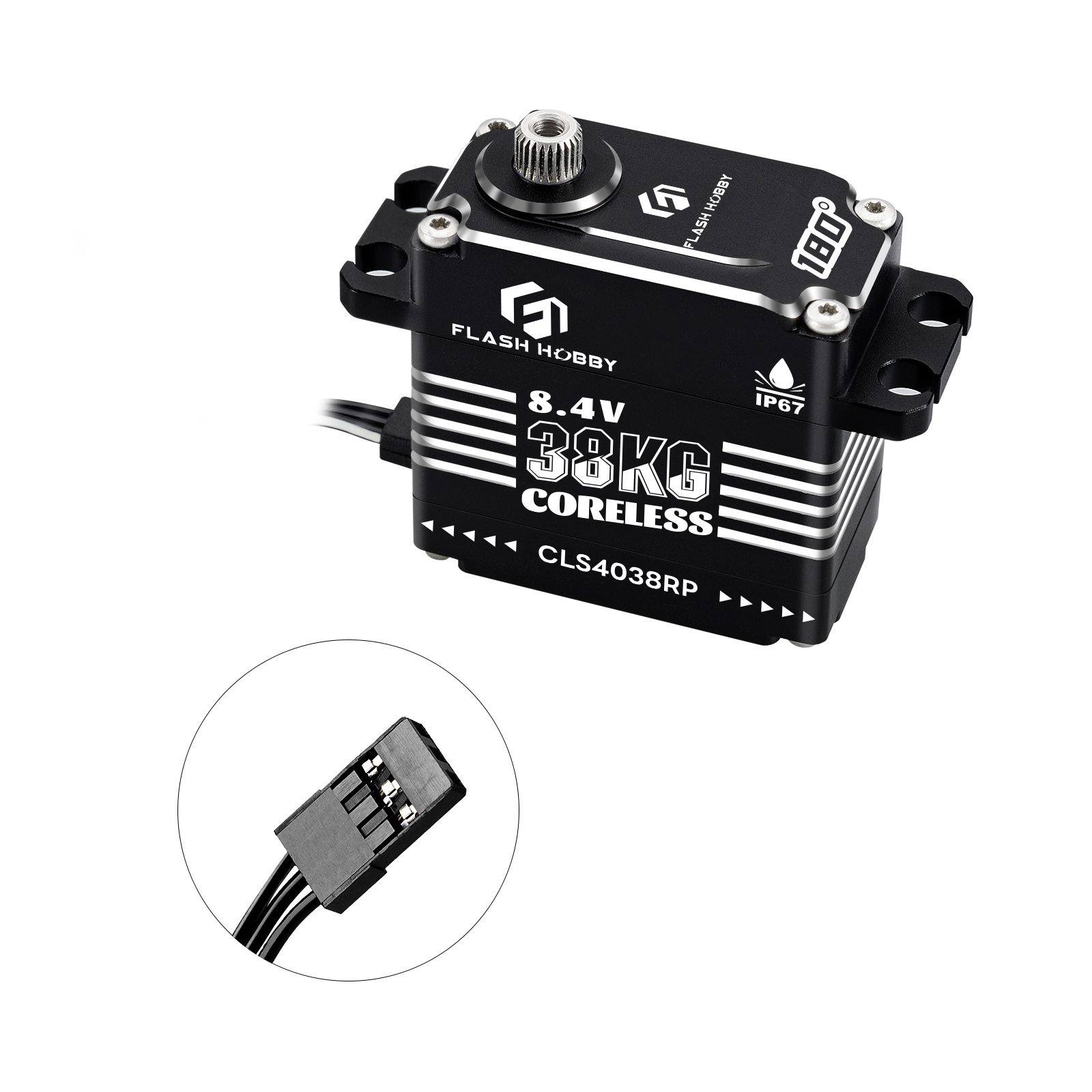 OEM/ODM Support CLS4038RP Digital Programmable Brushless Coreless Servo 38KG Super Torque 0.09s Speed 8.4V Home Appliance Fan