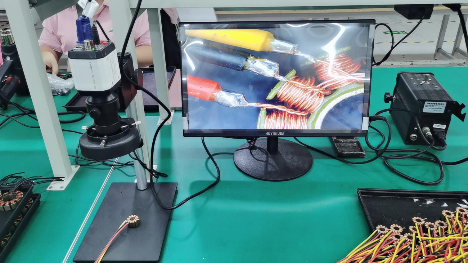 High definition digital microscope for motor component micro-inspection