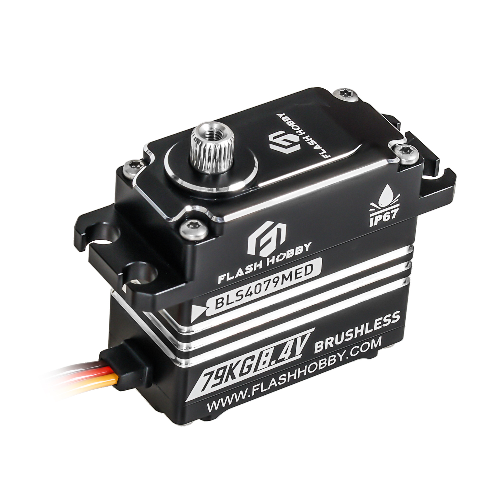 Flashhobby BLS4079MED 79kg Digital High Torque IP67 Waterproof Brushless Motor for Robot RC Car Boat Fan Electric Bicycle